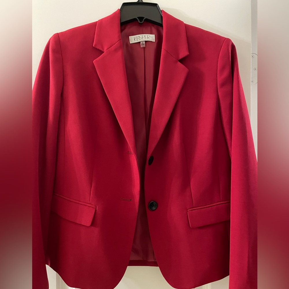 Red blazer jacket with lining